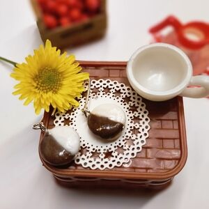 Black And White Cookie Earrings